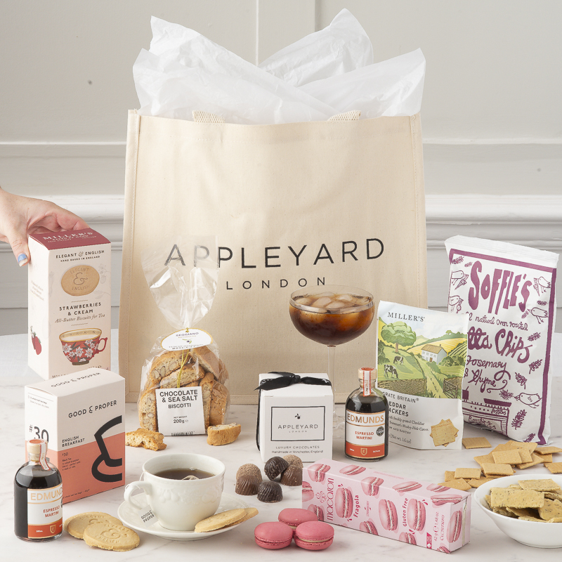 Afternoon Tea Hamper with Cocktails - Next Day Hamper Gift Delivery UK - Appleyard London