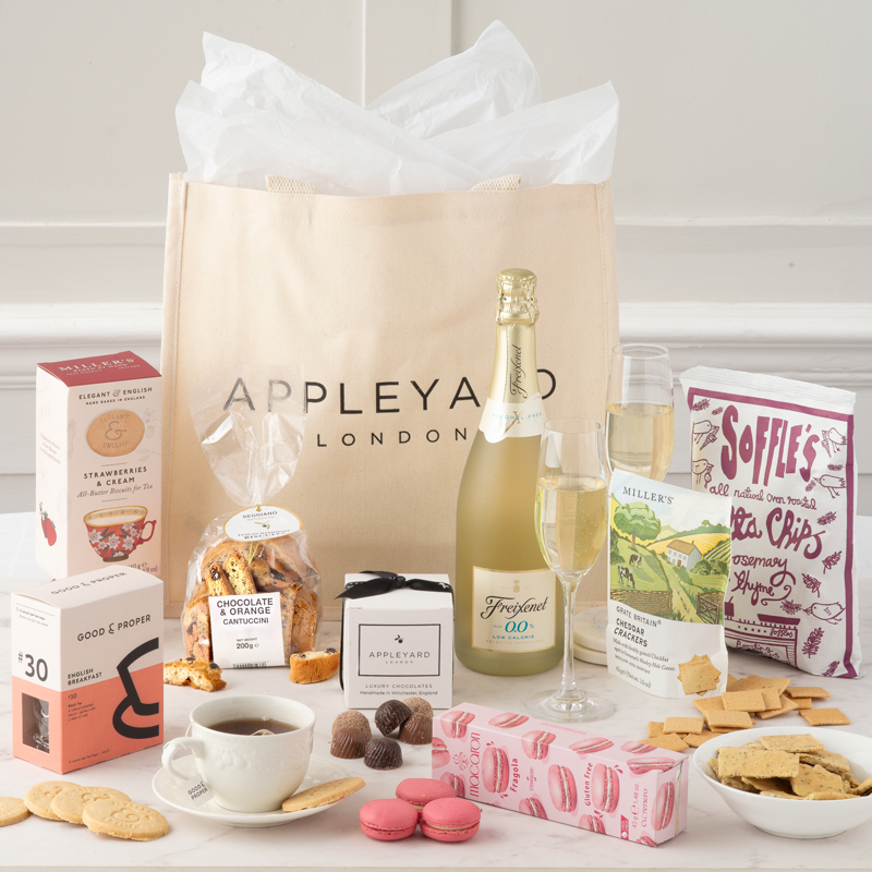 Alcohol Free Afternoon Tea with 0% Prosecco - Hamper - Next Day Hamper Gift Delivery UK - Appleyard London