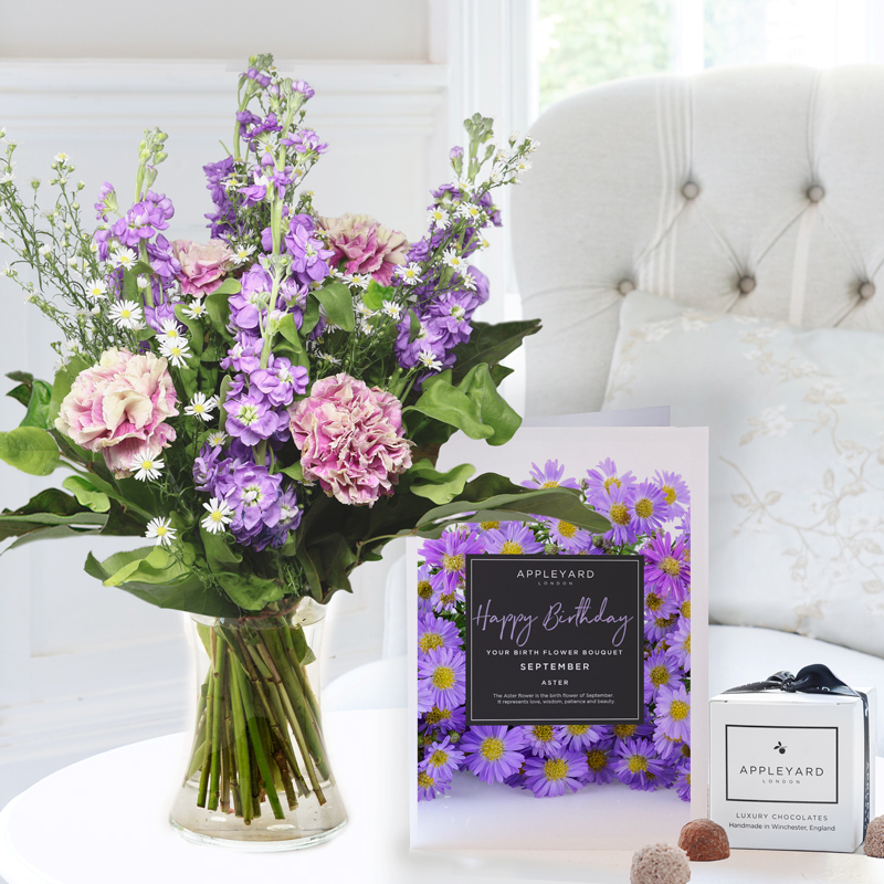 September Birth Flower Gift Set | Birth Flower | Summer Punch | Next Day Flower Delivery UK | Flowers Delivered - Appleyard London
