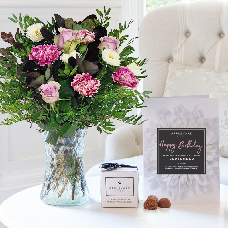 September Birth Flower Gift Set | Birthday Flowers | Next Day Flower Delivery UK | Flowers Delivered - Appleyard London