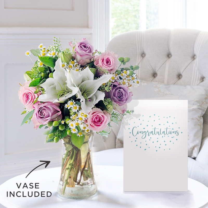 Chantilly, Vase & Congratulations Card