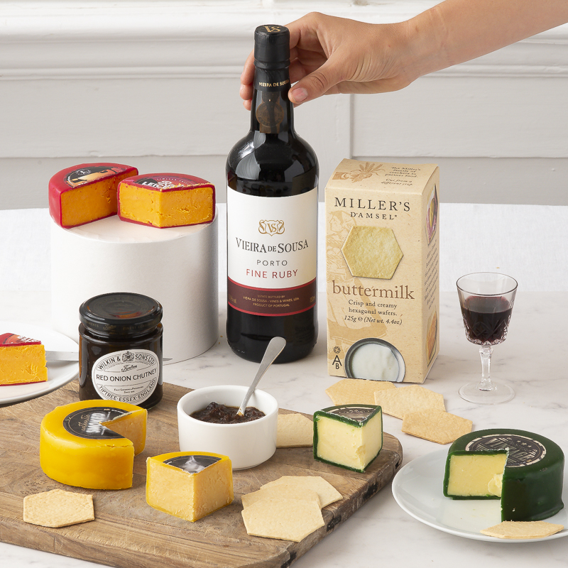 Classic Cheese & Port - red - Next Day Hamper Gift Delivery UK - Appleyard London