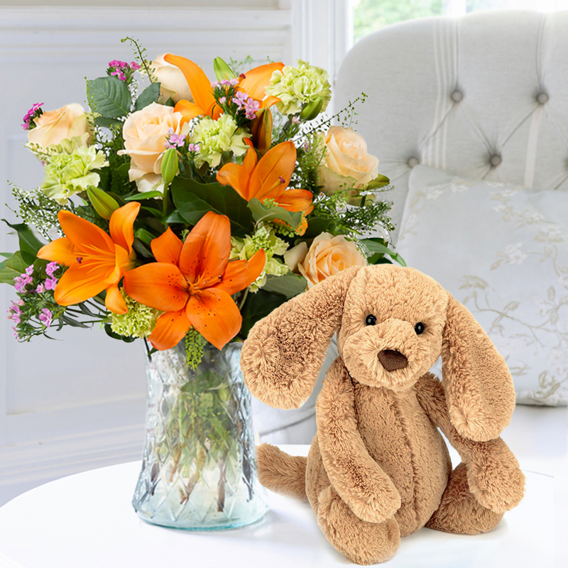 Coral Garden & Jellycat® Toffee Puppy image