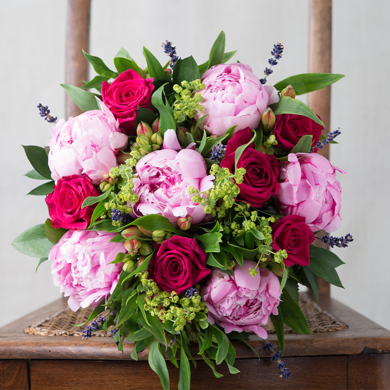 Pink Peonies and Roses