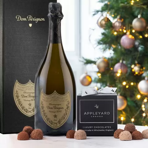 Dom Perignon 2012 Vintage Champagne and 12 handmade Chocolate Truffles
