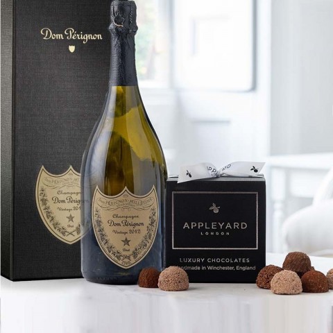 Dom Perignon 2012 Vintage Champagne and 12 handmade Chocolate Truffles