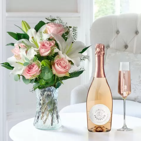Simply Pink Rose & Lily & Prosecco Rosé