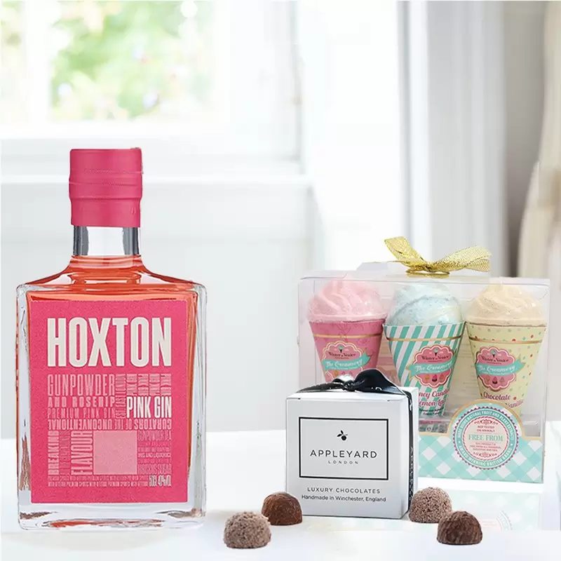 Hoxton Pink Gin, Bath Fizzer & Truffles