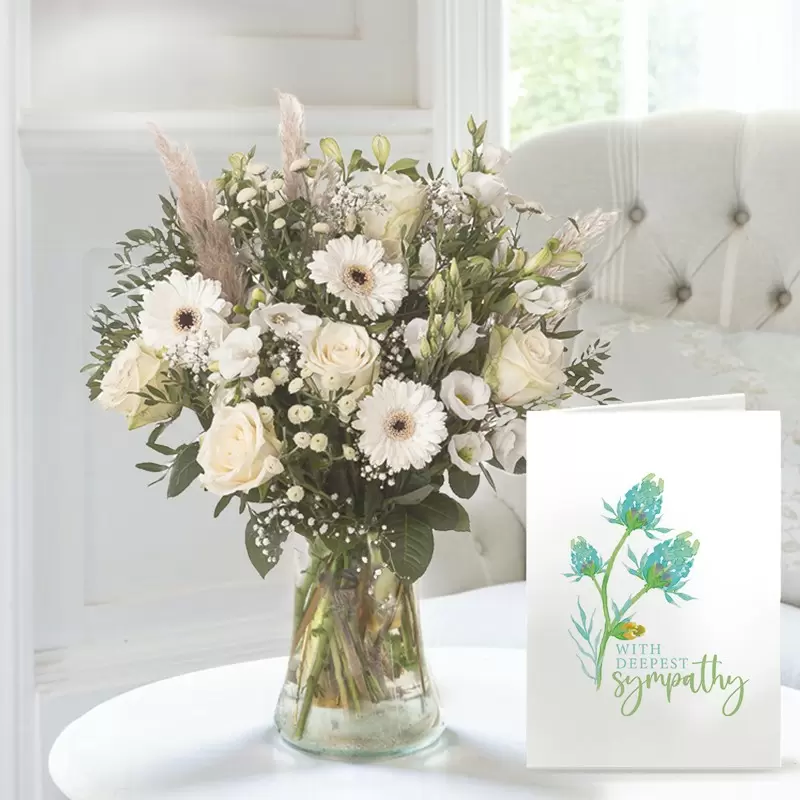 Purity, Vase & Sympathy Card