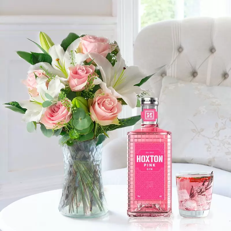 Simply Pink Rose & Lily & Hoxton Pink Gin