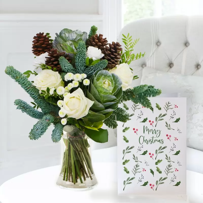 White Christmas, Vase & Christmas Card