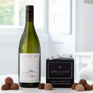 Cloudy Bay Sauvignon Blanc & 12 Appleyard Truffles