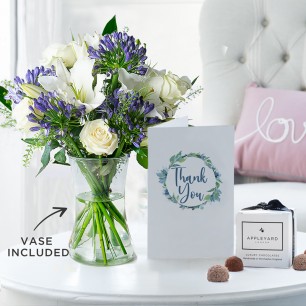 Bluebelle, Vase, 6 Mixed Truffles & Thank You Gift Card