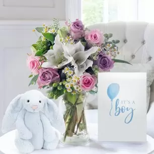 Chantilly, Jellycat® Blue Bunny & Card