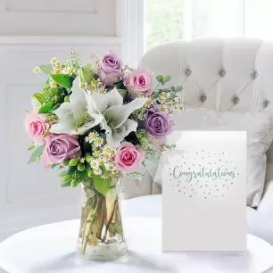 Chantilly, Vase & Congratulations Card