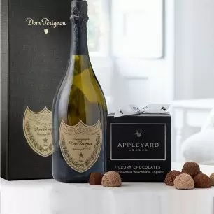 Dom Perignon 2013 Vintage Champagne 75cl and 12 Handmade Chocolate Truffles