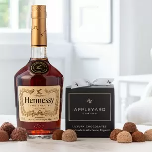 Hennessy 70cl and 12 Handmade Chocolate Truffles
