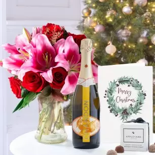 Magical Lily & Rose, Chandon Spritz, 6 Mixed Truffles & Christmas Card