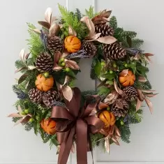 Alluring Amber Wreath (52cm in diameter)