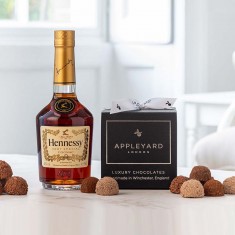 Hennessy Cognac VS Half Bottle and 12  handmade Chocolate Truffles