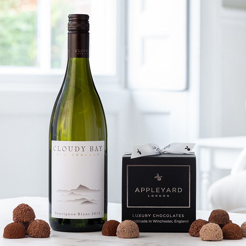 Cloudy Bay Sauvignon Blanc And 12 Handmade Chocolate Truffles