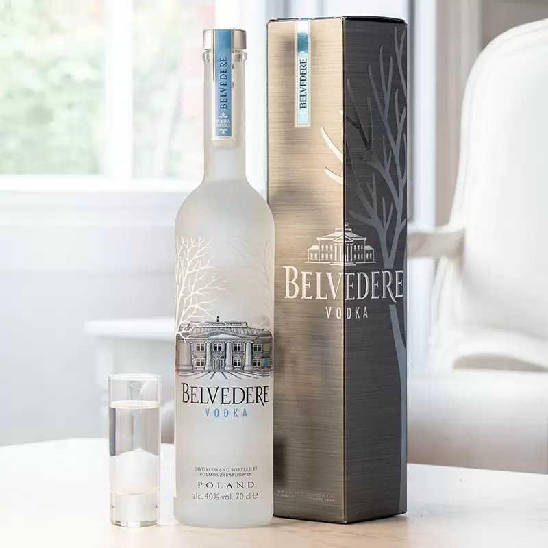 Belvedere Premium Polish Vodka in Red Gift Box With Handcrafted With Love  Gifts2Drink Tag : : Grocery