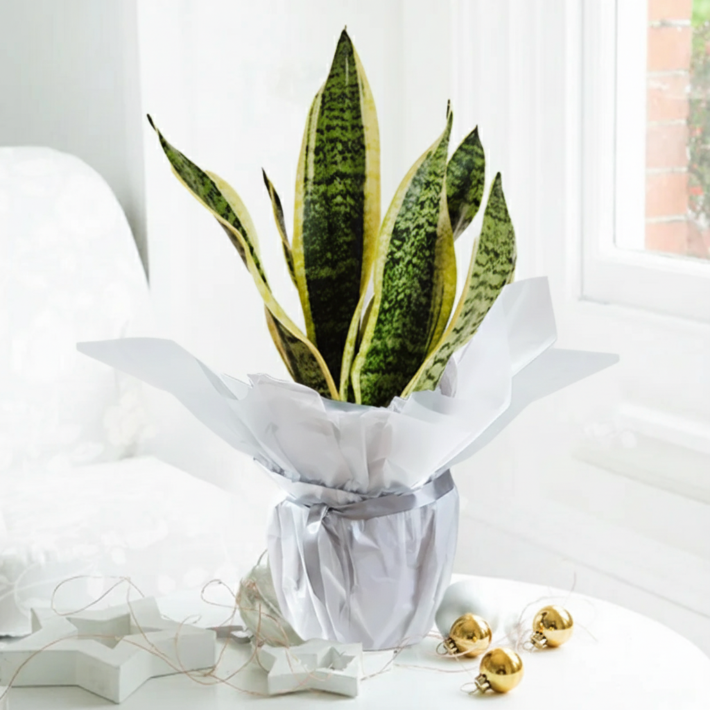 Gift Wrapped Snake Plant - Gift Idea - Next Day Plant Delivery UK - Appleyard London