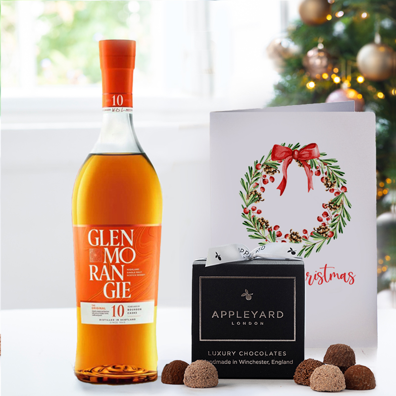 Glenmorangie Original, Chocolate Truffles & Christmas Card | Christmas Gifts | UK Next Day Delivery | Appleyard London