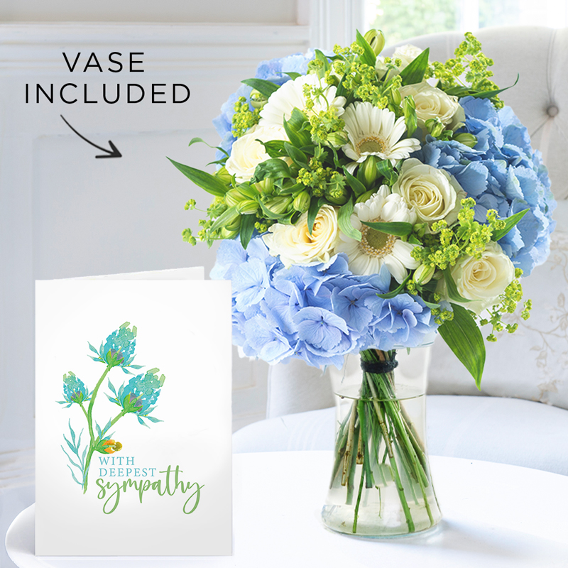 Forget Me Not, Vase & Sympathy Card image