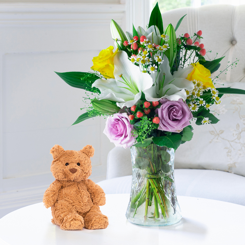 Glaze & Jellycat Bartholomew Bear (Tiny) | Gifts to Truly Wow by Appleyard | Next Day Flowers Delivery - Appleyard London