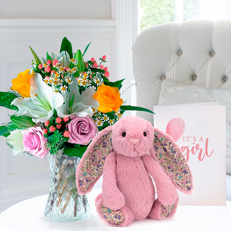 Glaze, Jellycat Blossom Bunny & Card | Luxury Hand- Tied Bouquets & Gifts | Fast UK Flower Delivery - Appleyard London