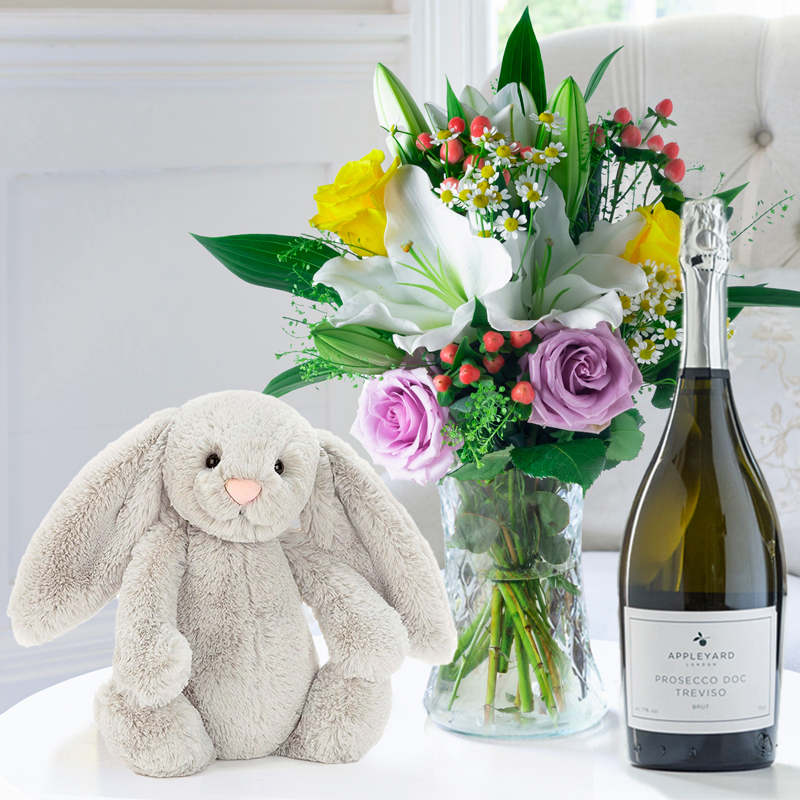 Glaze, Jellycat® Silver Bunny & Prosecco image