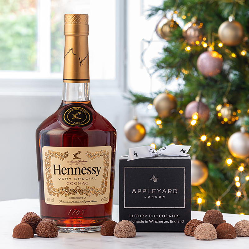 Hennessy (70cl), 12 Handmade Chocolate Truffles & Occasion Card