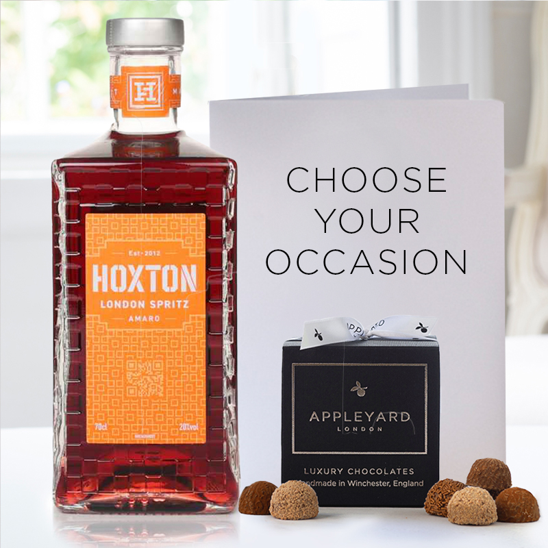 Hoxton London Spritz, 12 Handmade Chocolate Truffles & Occasion Card - Gift Idea - Next Day Gift Delivery UK - Appleyard London