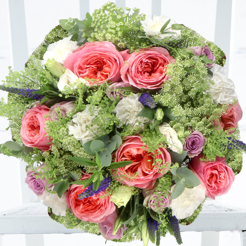 Lilac & Pink Peony Rose - Vibrant Summer Flowers - Roses, Peonies - Flower Bouquet - Blue, Pink, Purple - Next Day Flower Delivery UK - Appleyard