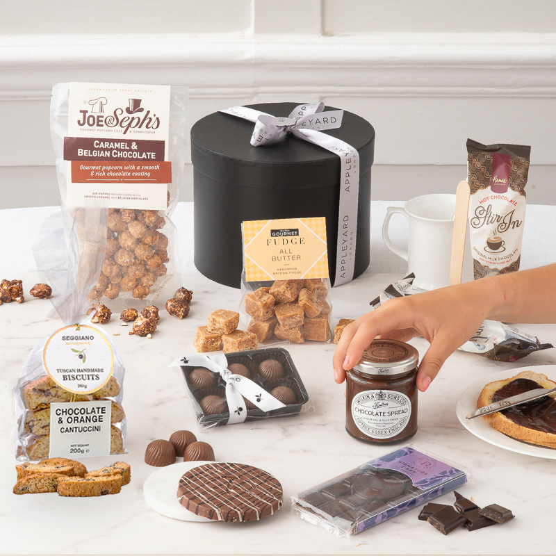 Luxury Indulgent Chocolates Hatbox | Next Day Delivery | Appleyard London
