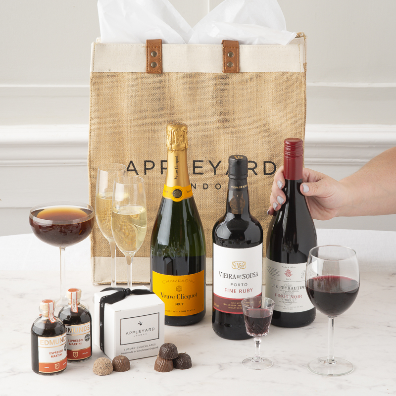 Luxury Booze Collection Hamper - Hamper - Burgundy - Next Day Hamper Gift Delivery UK - Appleyard London
