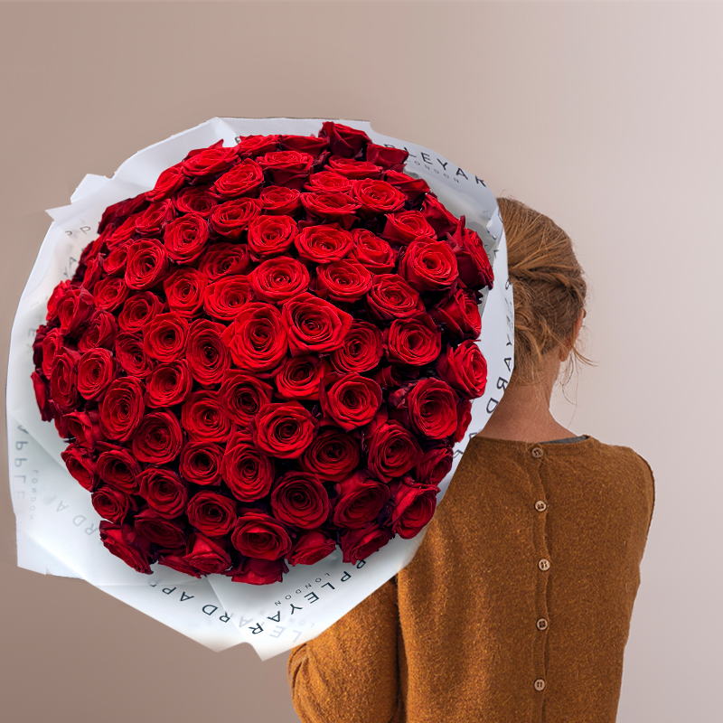 Luxury Flower Bouquet - Naomi Red Rose Bouquet - Next Day Flower & Gift Delivery UK - Appleyard London