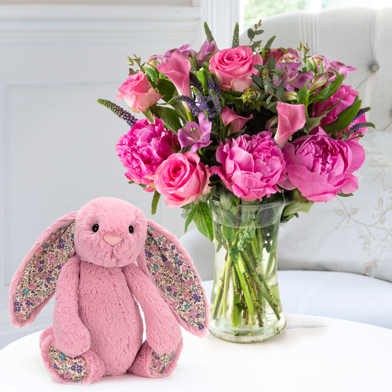 Midsummer Melody & Jellycat Pink Blossom Bunny image