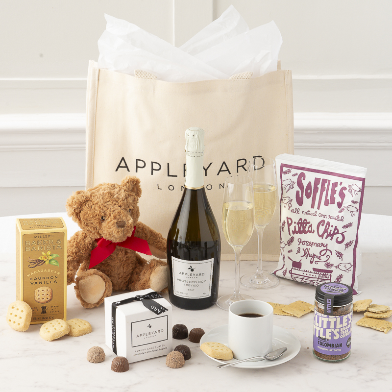 New Parent celebration hamper with prosecco - Hamper - Next Day Hamper Gift Delivery UK - Appleyard London