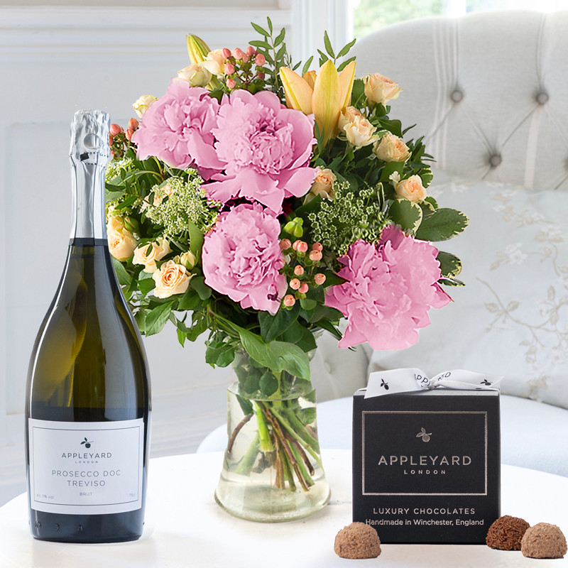 Peony Garden, Prosecco & 12 Truffles image