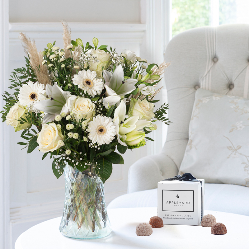 Purity & 6 Mixed Truffles | Luxury Flowers & Gifts | Appleyard London