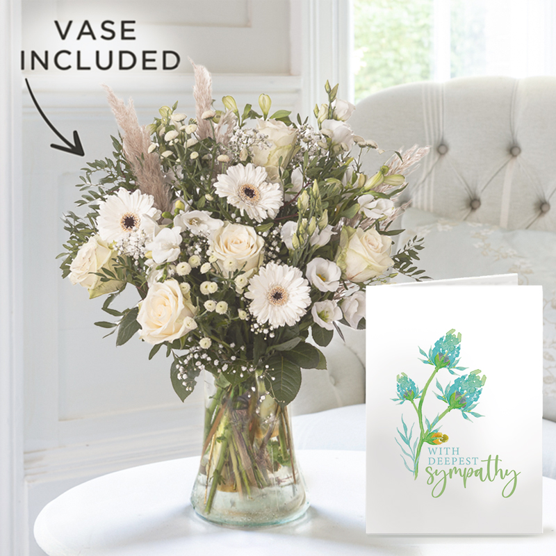 Purity, Vase & Sympathy Card