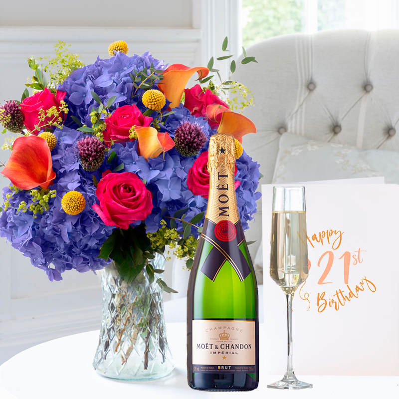 Summer Paradise, Moët & Chandon (75cl) & 21st Birthday Card image