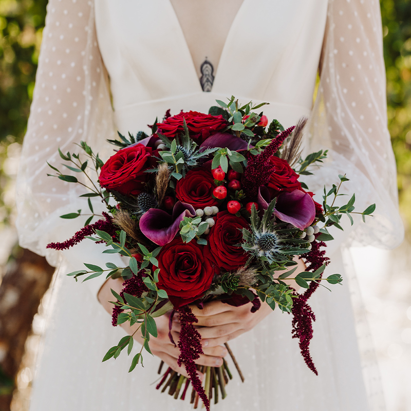 Ruby Allure Collection - Red - Wedding Flower Bouquet